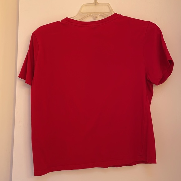 Red midi-length t-shirt with “Made for Each Other” detail - Picture 2 of 3